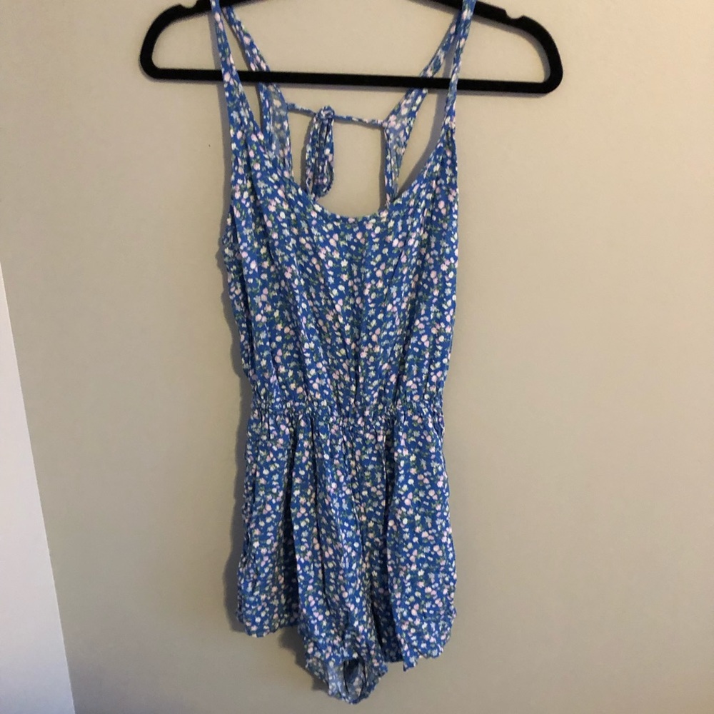 Abercrombie & Fitch Blue Floral Romper